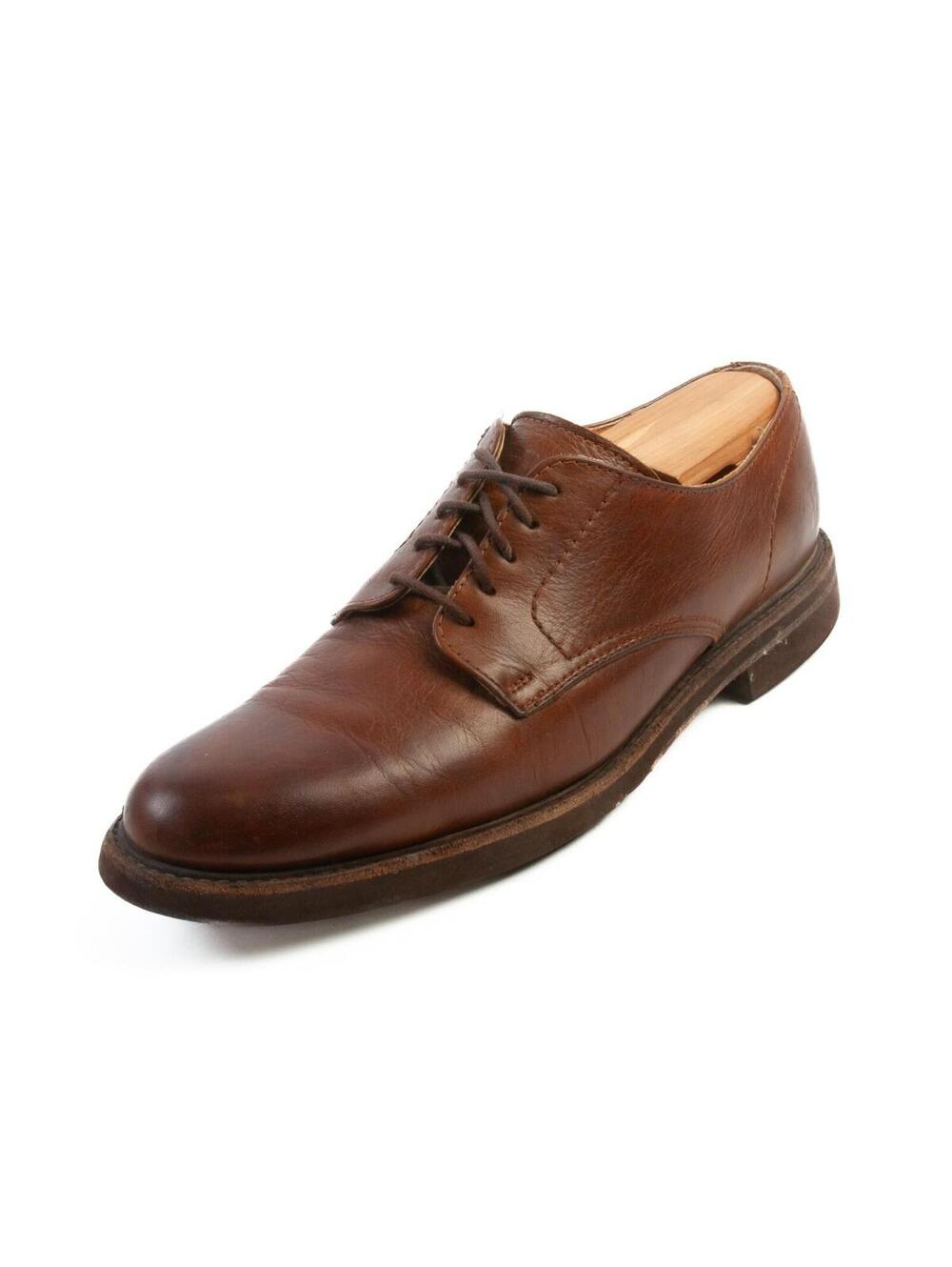 Frye Brown Leather Derby Shoes 33143